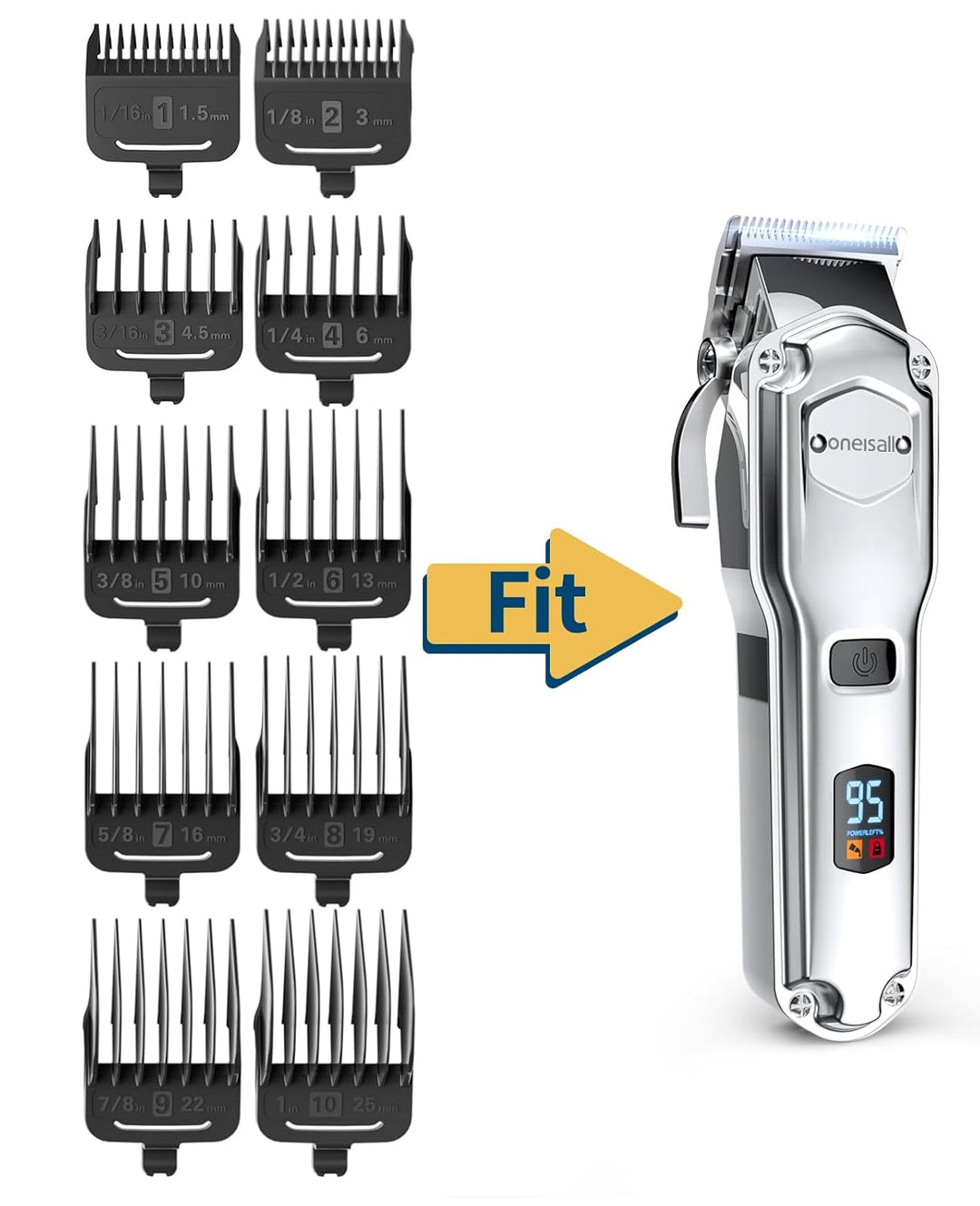 Oneisall RFC - 676 Dog Clippers 10Pcs Guide Combs Replacement - Oneisall - EU