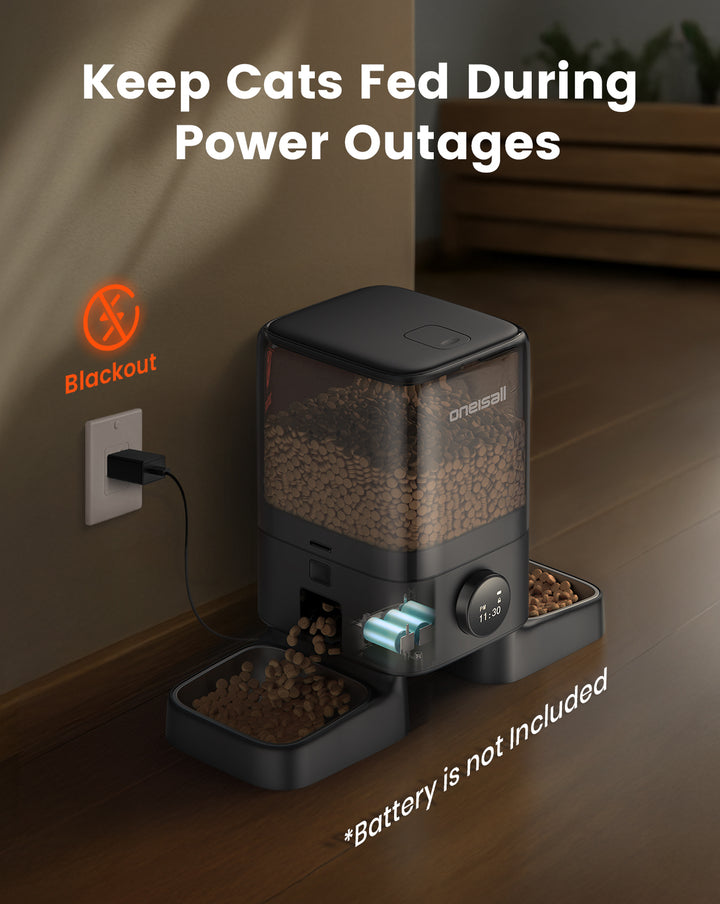 Oneisall H1 5L Automatic Cat Feeders for Two Cats
