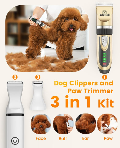 Tondeuse pour chien 2 en 1 Oneisall X2&N5 et coupe-pattes
