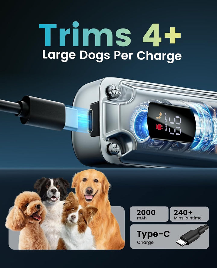 Oneisall PC18 Dog Clippers for Thick Hair