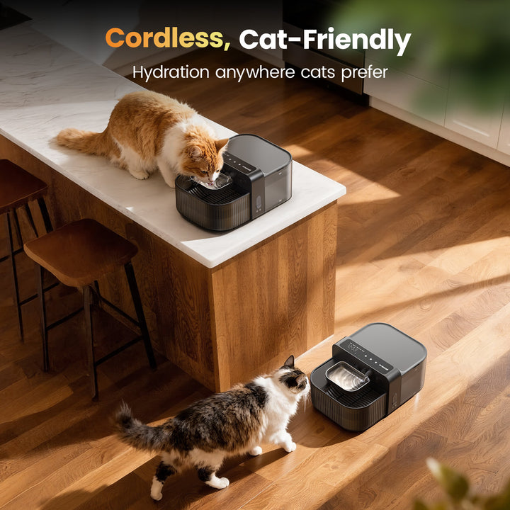 Oneisall 3.5L FreshFill Filterless Cat Water Dispenser with Fresh Water System