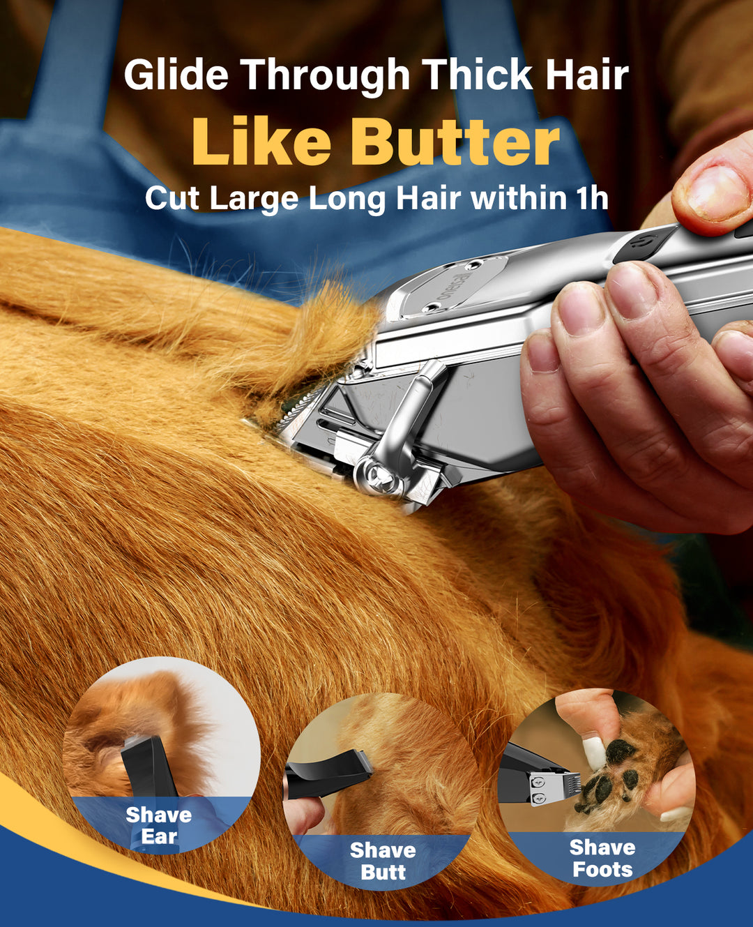Oneisall 676+P20 Dog Clipper and Paw Trimmer 3-in-1 Set
