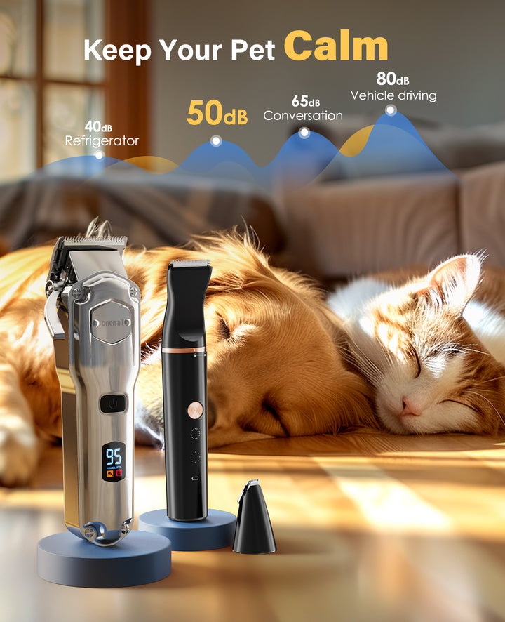 Oneisall 676+P20 Dog Clipper and Paw Trimmer 3-in-1 Set