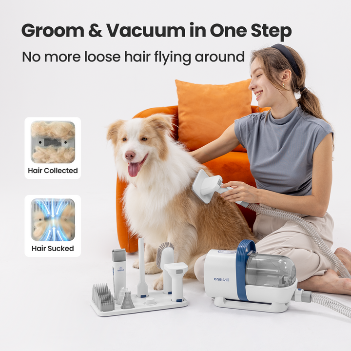 Oneisall LM2 7-in-1 Pet Grooming Vacuum Kit