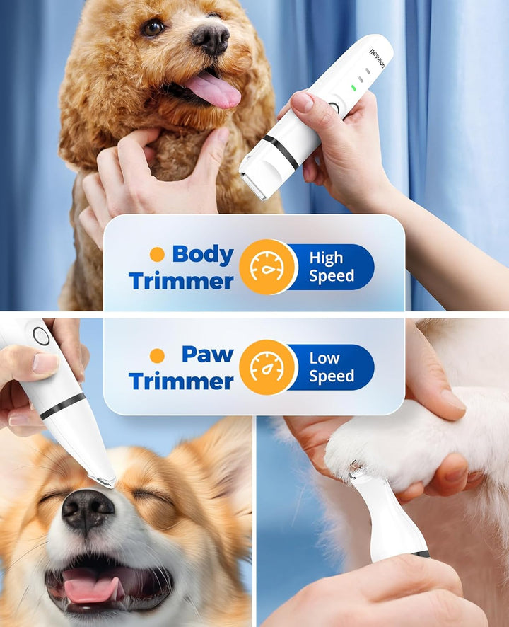 Oneisall N12 4 in 1 Small Dog Grooming Kit for Paw Trimmer Nail Grinder