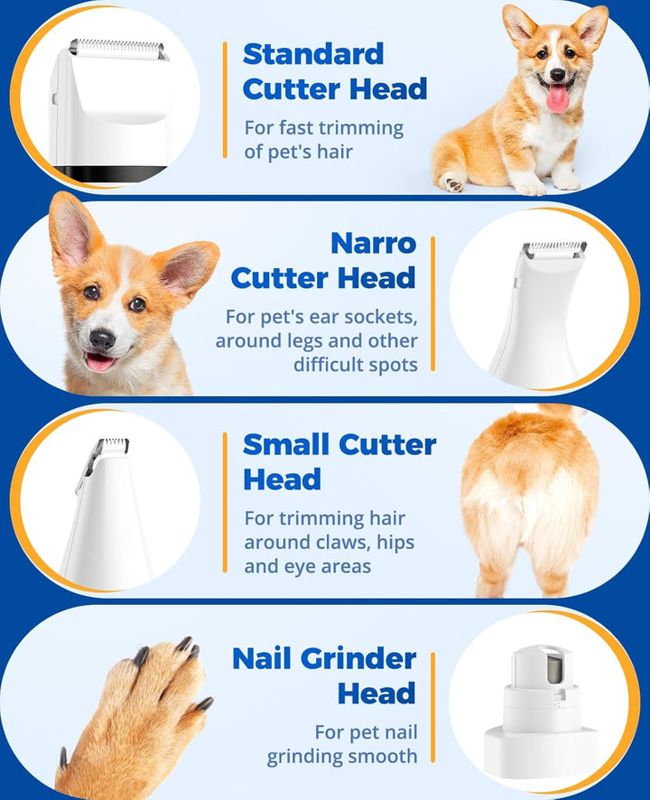 Oneisall N12 4 in 1 Small Dog Grooming Kit for Paw Trimmer Nail Grinder