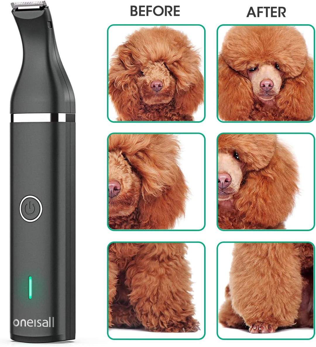 Oneisall N5 2-in-1 Dog Paw Trimmer with Double Blades