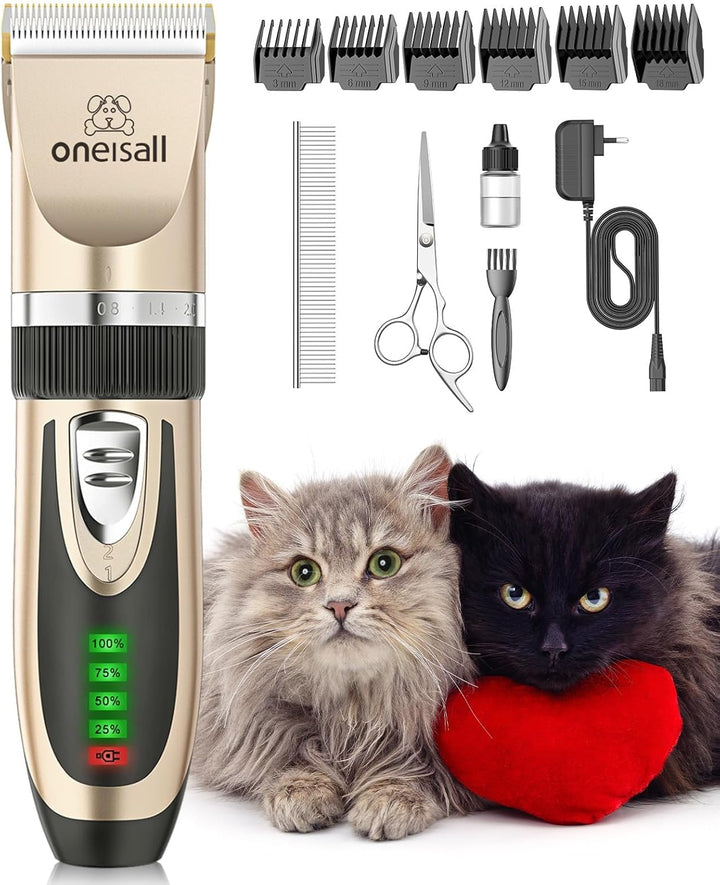 Oneisall X2 2 Speeds Cat Clipper & Cat Grooming Kit