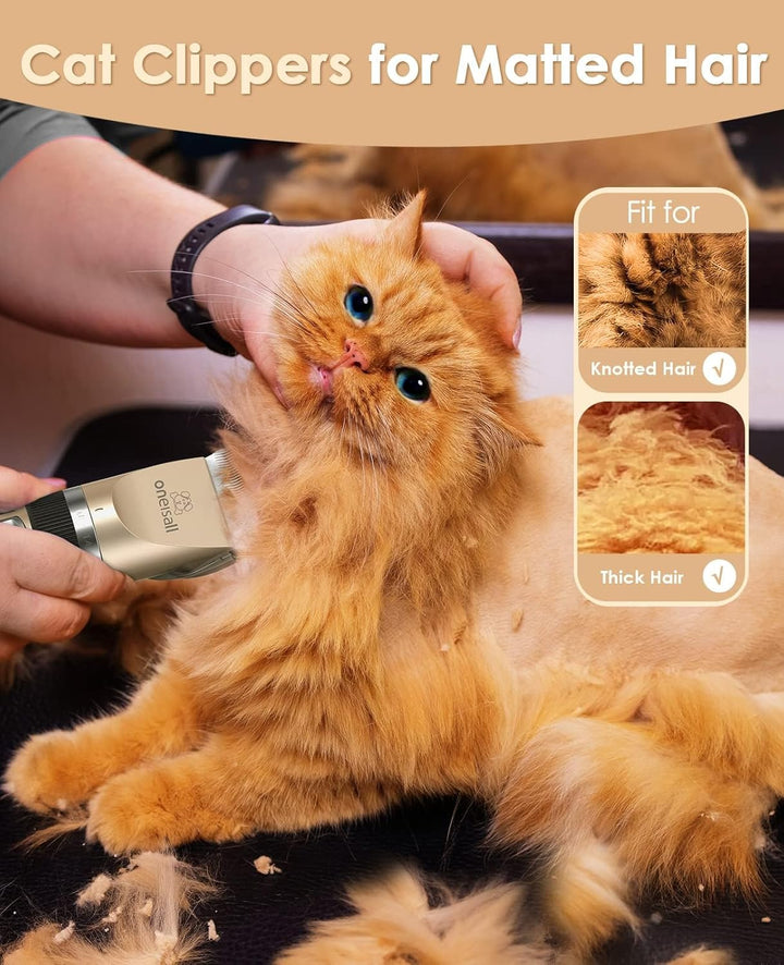 Oneisall X2 2 Speeds Cat Clipper & Cat Grooming Kit