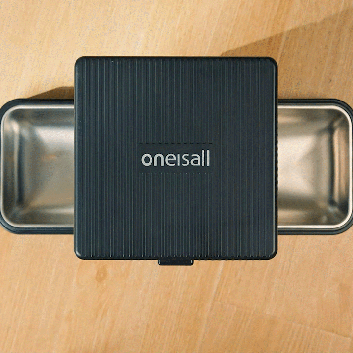 Oneisall 5L Automatic Cat Feeder for Two Cats-Black