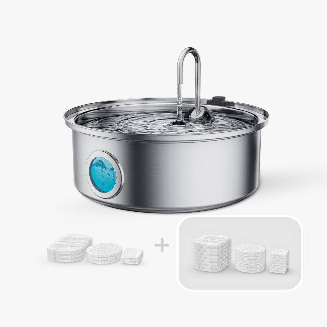 Oneisall 7L Fuente de agua para mascotas con nivel de agua visual y cable de alimentación de 1,5 m
