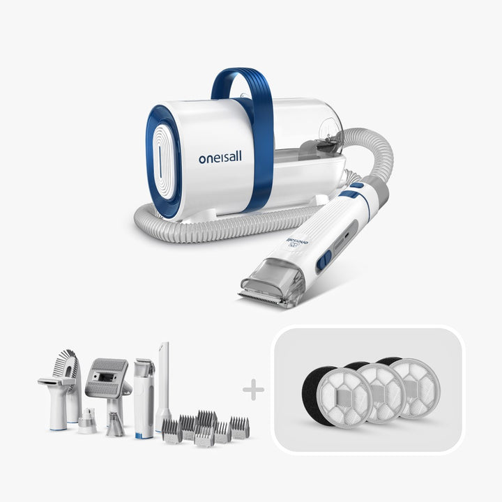 Kit d'aspirateur de toilettage pour animaux Oneisall LM2 7 en 1