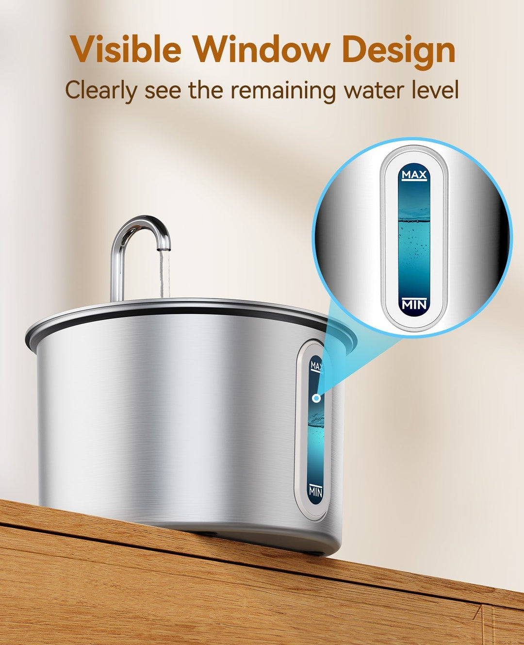 Oneisall 2L Cat Water Fountain 304 Stainless Steel with 3PCS Filters - Oneisall - EU