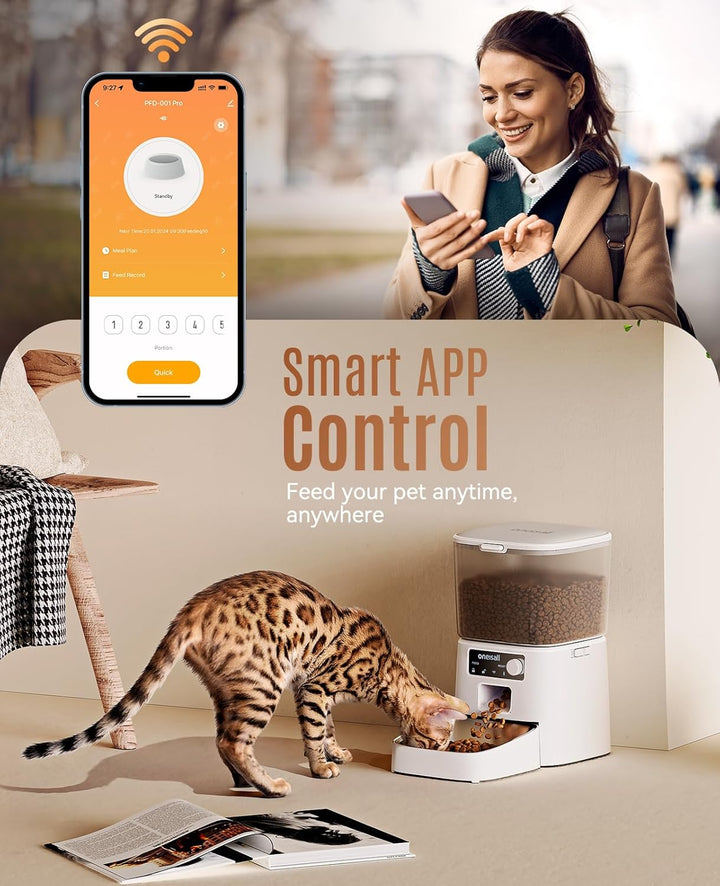 Oneisall 3.5L Automatic Cat Feeder with APP Control & 2.4G Wi - Fi - Oneisall - EU