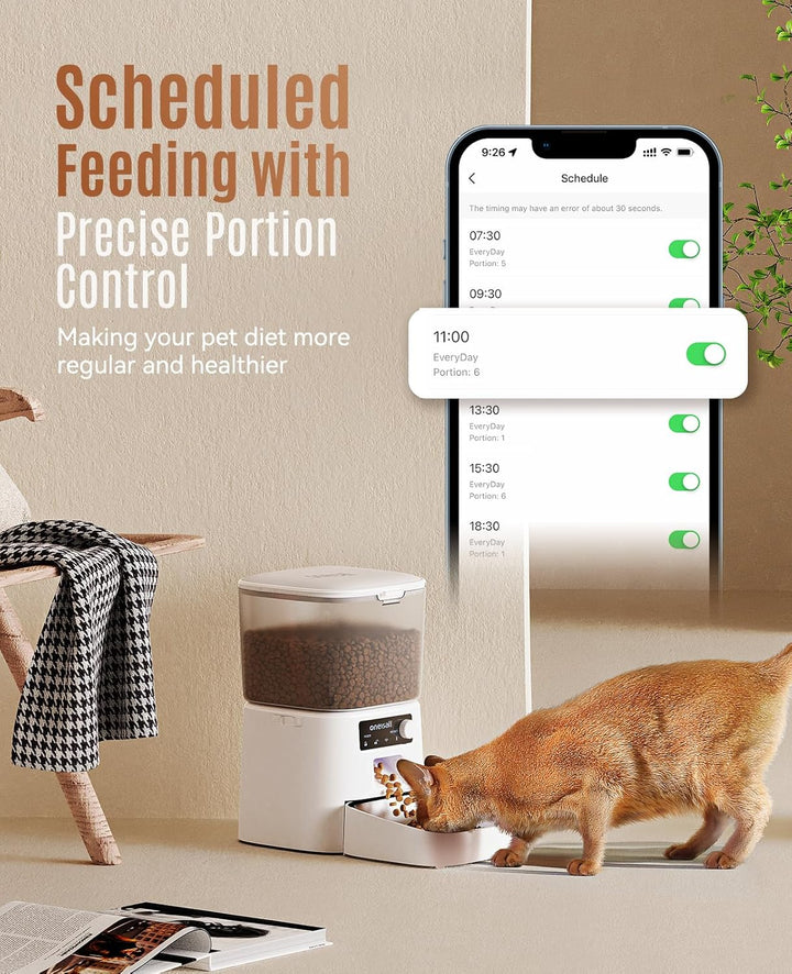 Oneisall 3.5L Automatic Cat Feeder with APP Control & 2.4G Wi - Fi - Oneisall - EU