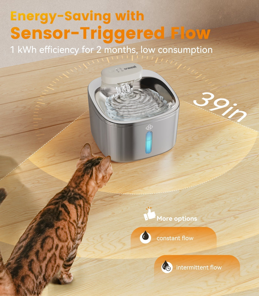 Oneisall 3.5L Cat Feeder with APP & 3.5L Cordless Water Fountain Set - Oneisall - EU