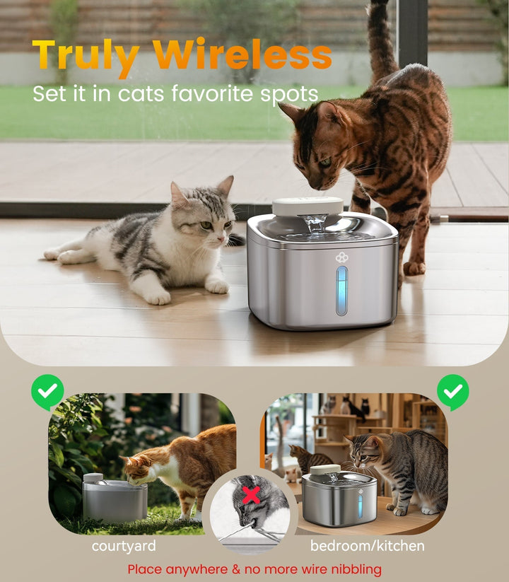 Oneisall 3.5L Cat Feeder with APP & 3.5L Cordless Water Fountain Set - Oneisall - EU