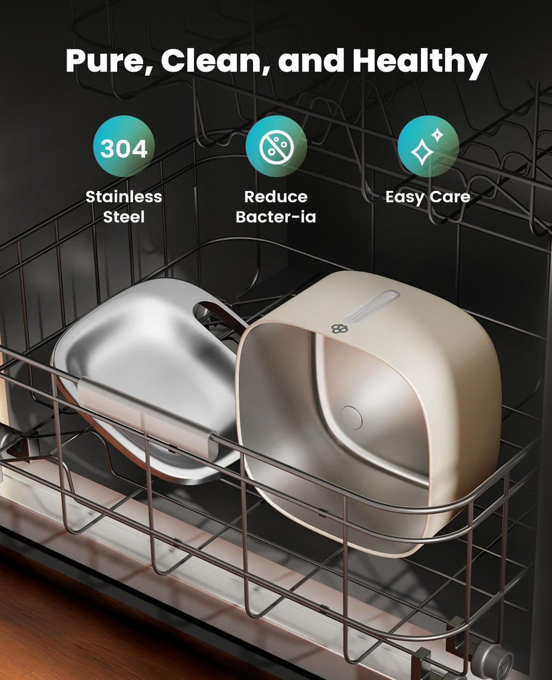 Oneisall 3.5L Cordless Smart Pet Water Fountain Stainless Steel with 3PCS Filters - Oneisall - EU