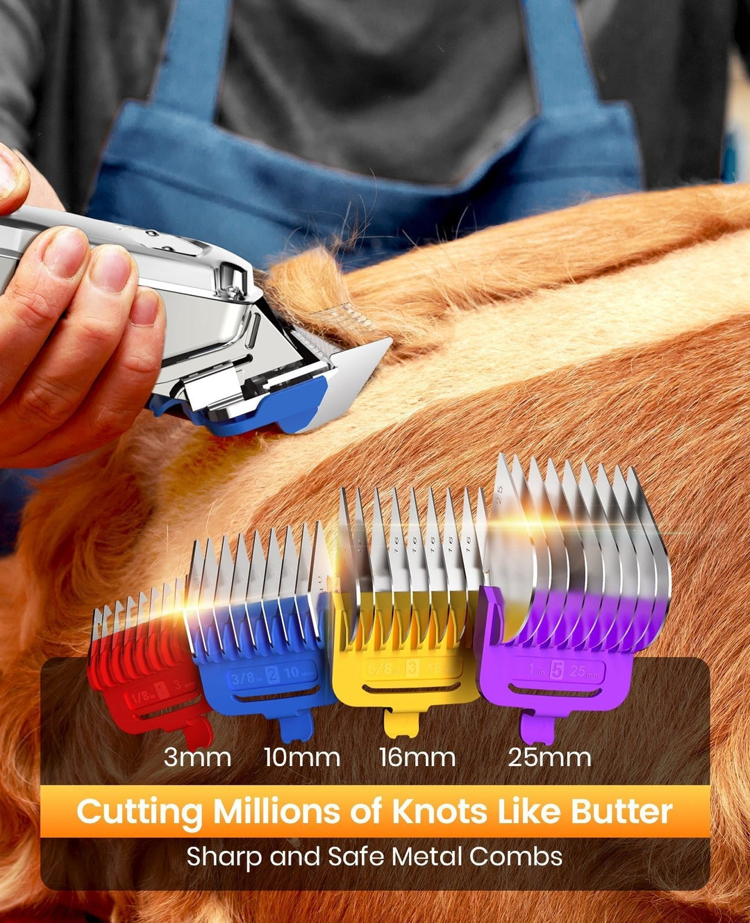 Oneisall 676 Pro Dog Clippers with Detachable Metal Combs - Oneisall - EU