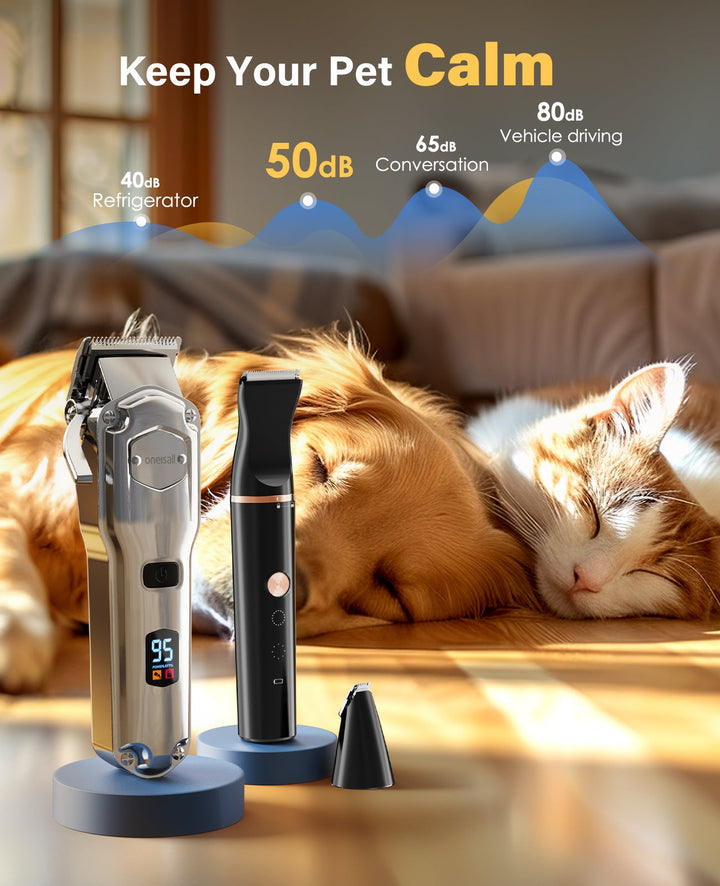 Oneisall 676+P20 3 - in - 1 Dog Clipper and Paw Trimmer Set - Oneisall - EU