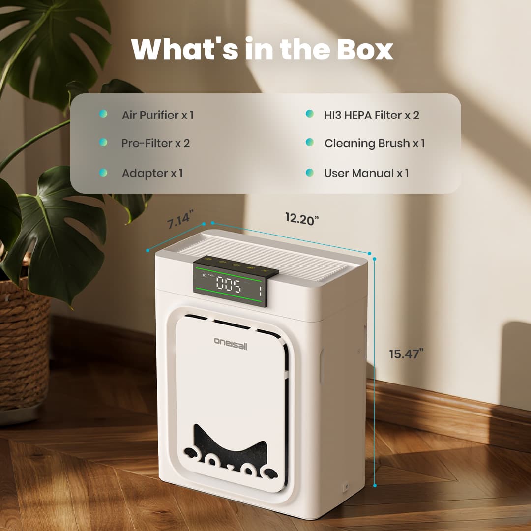 Oneisall Air Purifier for Homes with Pets, Double - Sided Inlet - Oneisall - EU