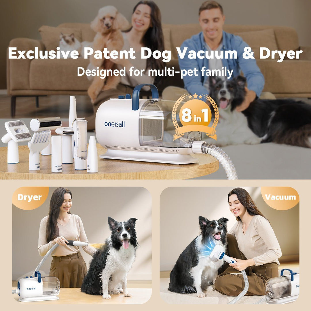Oneisall Cozy C1 8 - in - 1 Pet Grooming Vacuum & Dryer & 3 Blades Replacement Set - Oneisall - EU