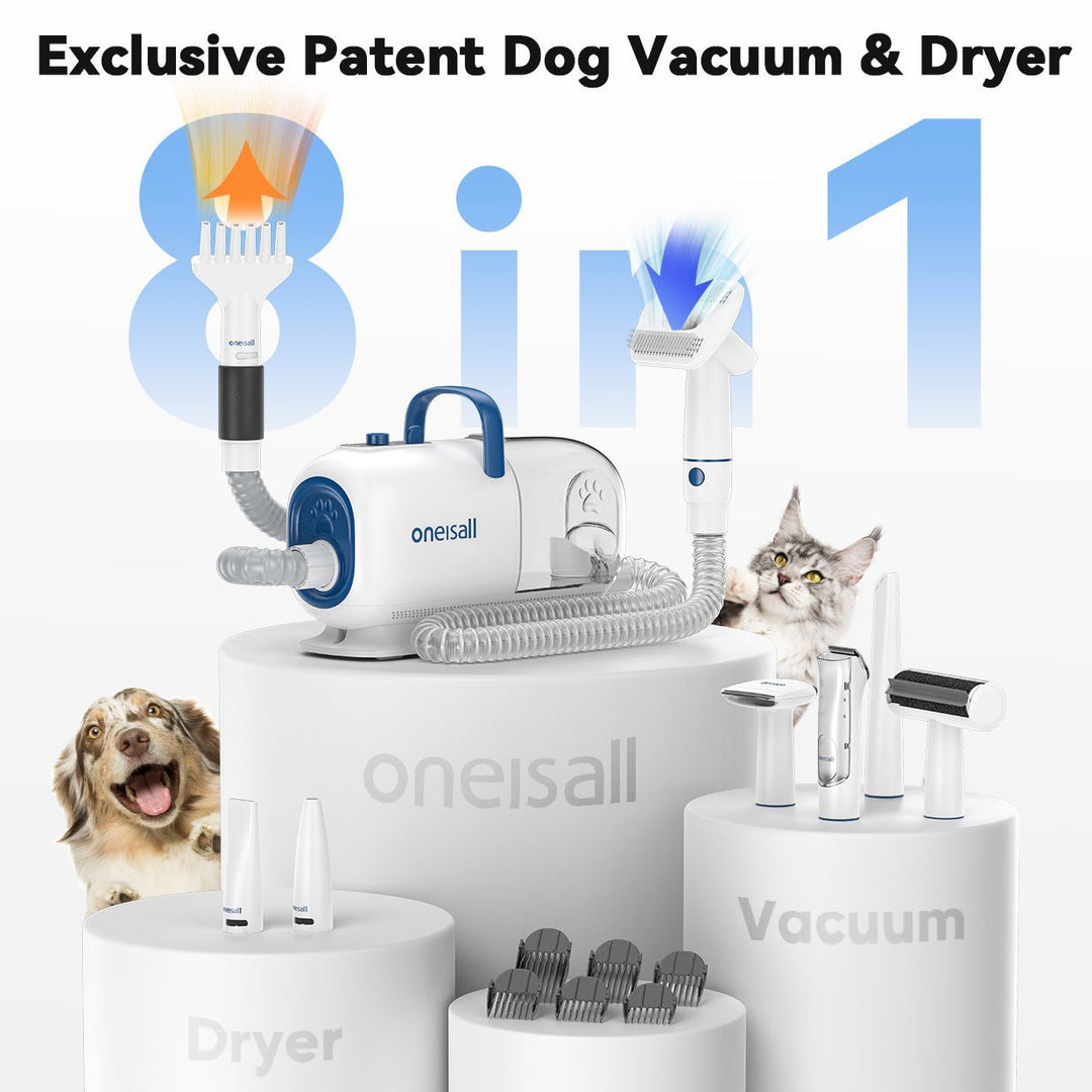 Oneisall Cozy C1 8 - in - 1 Pet Grooming Vacuum & Dryer & 3 Blades Replacement Set - Oneisall - EU