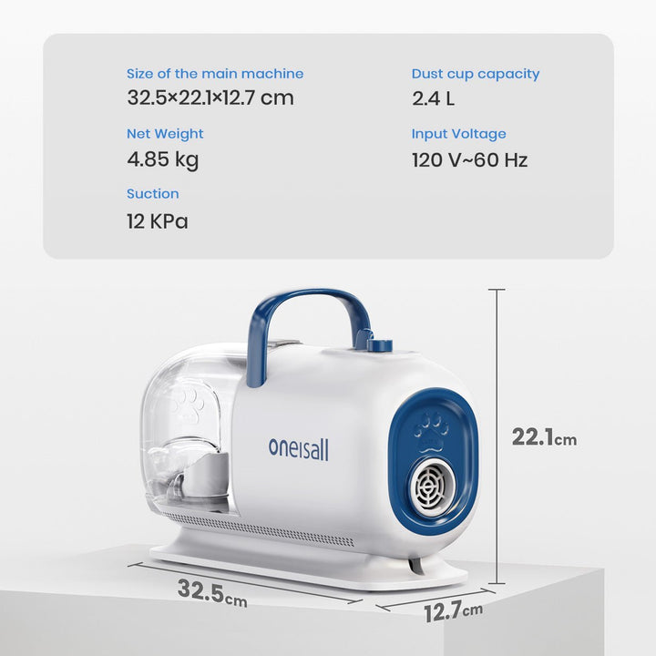 Oneisall Cozy C1 8 - in - 1 Pet Grooming Vacuum & Dryer & 3 Blades Replacement Set - Oneisall - EU
