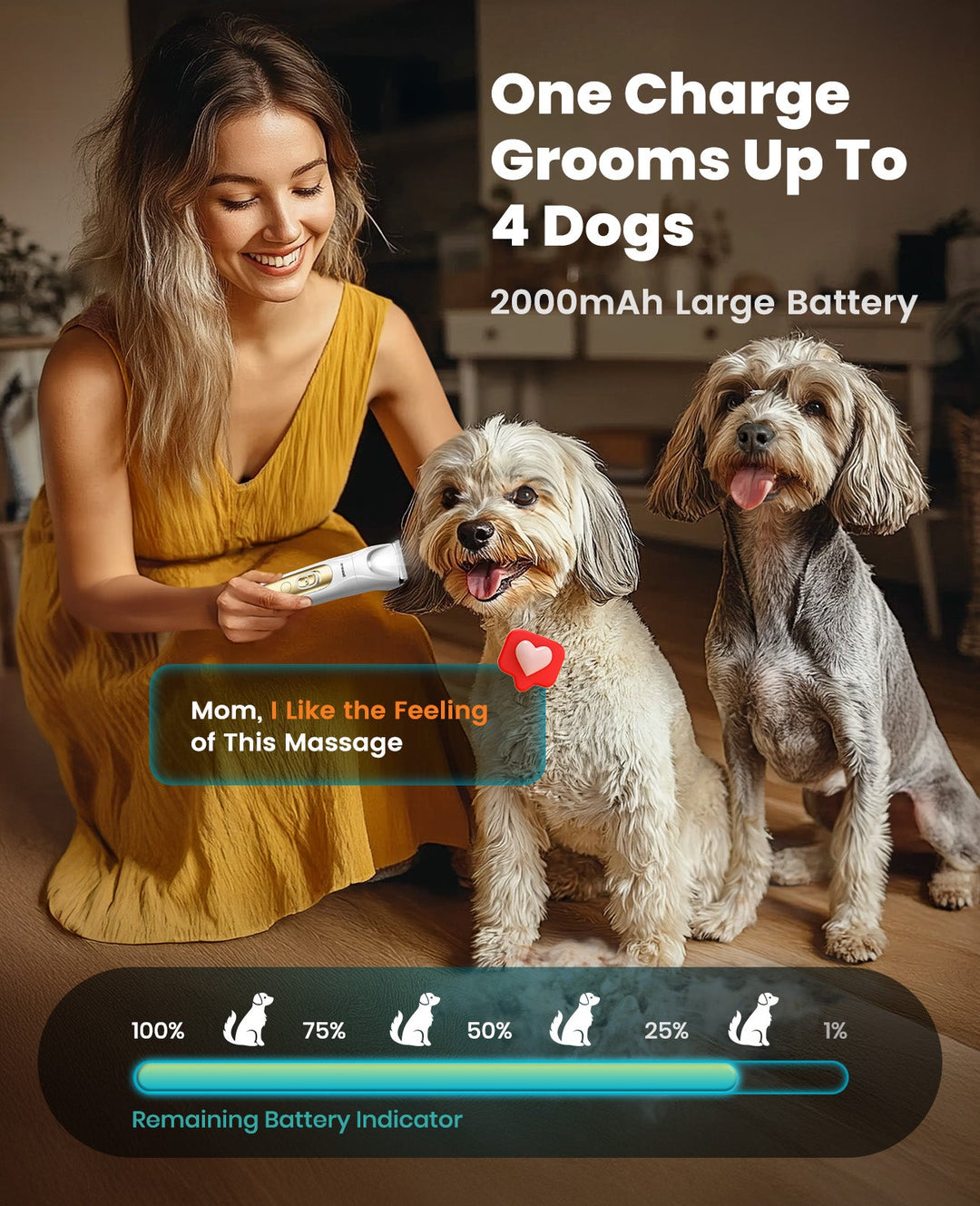 Oneisall FC10 4 - in - 1 Cordless Multi - Functional Dog Clipper - Oneisall - EU