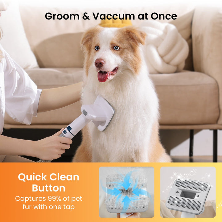 Oneisall LM2 Pet Grooming Vacuum & Grooming Brush & Deshedding Brush Replacement Set