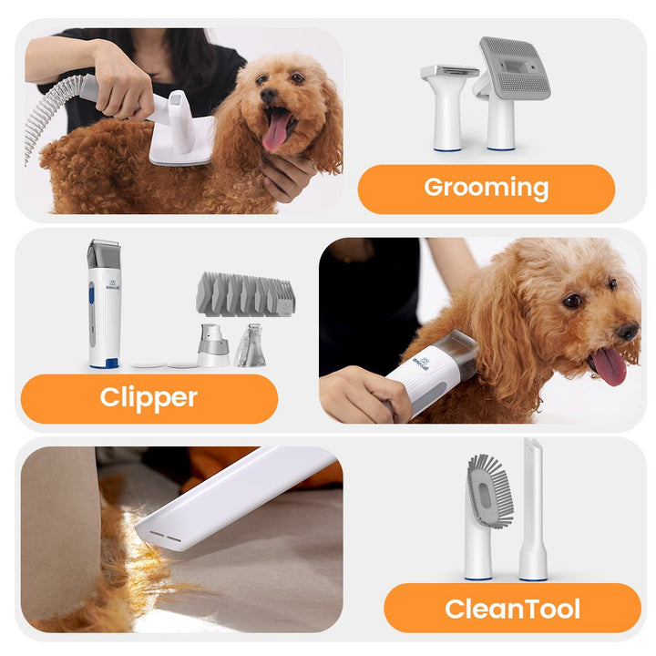 Oneisall LM2 Pet Grooming Vacuum & 3 Blades Replacement Set