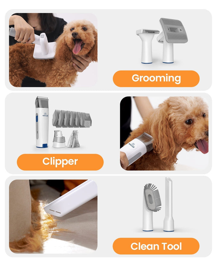 Oneisall LM2 Pet Grooming Vacuum Kit & 2L Cat Water Fountain & 3.5L Automatic Cat Feeder Set - Oneisall - EU