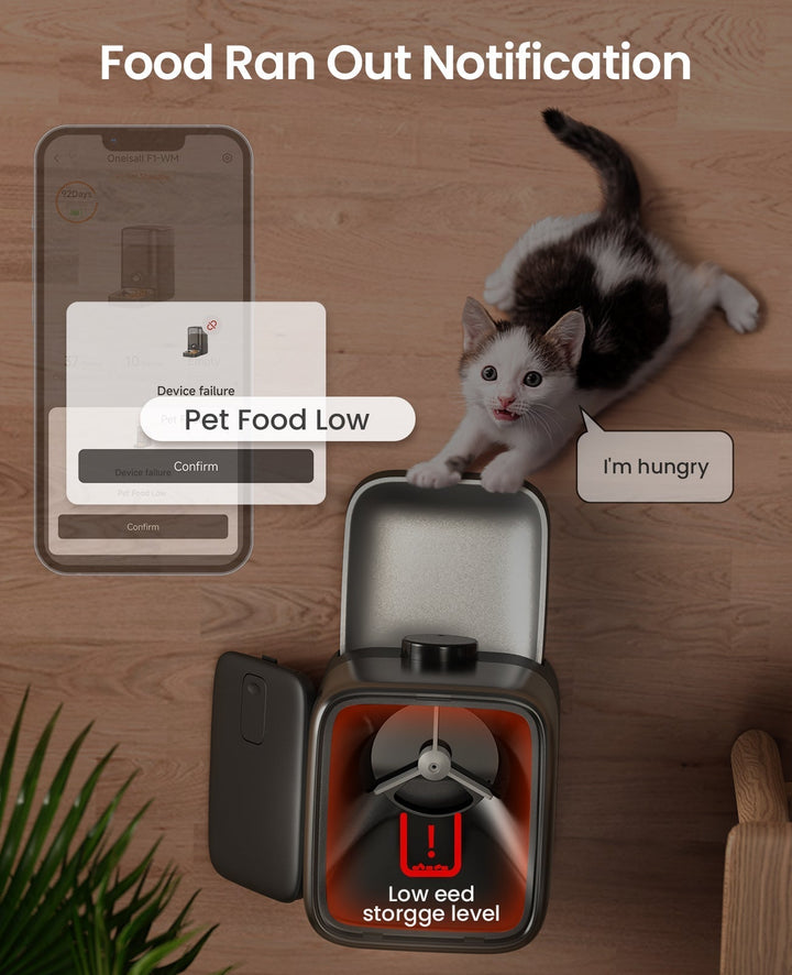 Oneisall PF06 3L Cordless Smart Cat Feeder with APP Control - Oneisall - EU